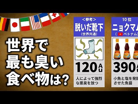 世界の臭い食べ物ランキング【TOP10】