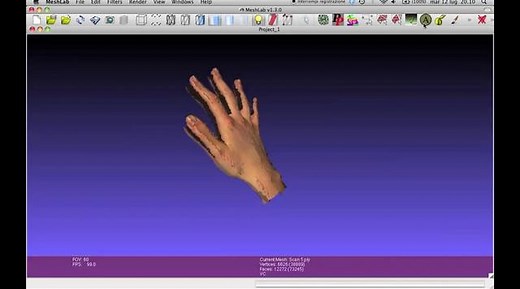 Merge mesh, Poisson filter and mesh semplification in MeshLab