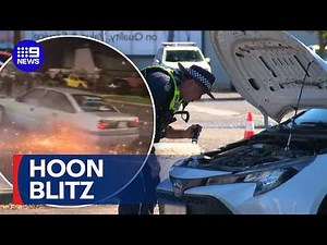 Hoons rounded up as police crack down on dangerous behaviour | 9 News Australia