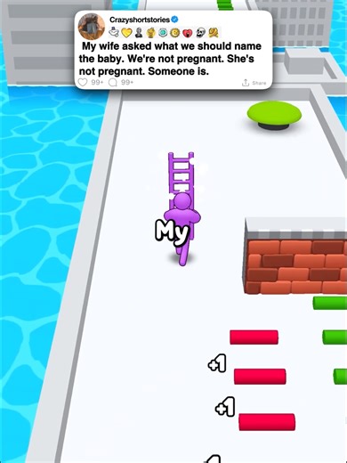 My wife asked what we should name the baby. We're not pregnant. She's not pregnant. Someone is. #reddit #redditreadings