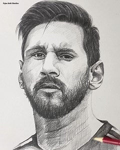 811K views · 10K reactions | Messi love ❤️⚽️ #sketching #drawing #artwork #pencilart #artist # | Arjun sethi sketches | Facebook