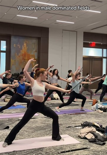 Swords 🤝 women. (Also this mulan soundtrack has you guys in a chokehold🤣) Join us and practice WeaponUp in the comfort of your own home and on demand at WeaponUp.com. We have over 200 on demand classes taking you from absolutely beginner (never held a sword) to graceful warrior! We will ship the sword to your door and we’re HsA/FSA eligible. #weaponup #sword #swordflow #swordyoga #valkyrie