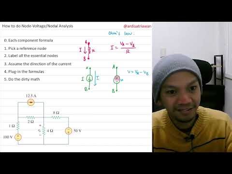001 - How To Do Node-Voltage/Nodal Analysis for Total Beginners in Circuit Analysis