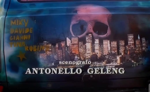 I titoli di testa di "Una notte al cimitero" diretto da Lamberto Bava del 1989 per la serie "Brivido Giallo" (composta da 4 film horror), trasudano di anni ’80 in ogni inquadratura. Un furgone personalizzato con l'Art Car. Tra le varie immagini anche Hachimaki; l'illustrazione realizzata da Chris Achilleos per il film "Heavy Metal" del 1981, la copertina dell'album "British Steel" dei Judas Priest del 1980, Il teschio di "Inferno" di Dario Argento (con Lamberto Bava come aiuto alla regia) del 19