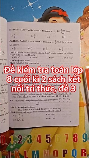 Đề kiểm tra toán lớp 8 cuối kì 2 sách kết nối tri thức, đề 3