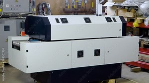 Surface mount technology assembly line also called SMT line for manufacturing and production of electronic equipment, PCB assemblies, fully automated pcb manufacturing line for electronics.