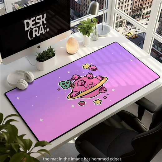Kirby Planet Desk Mat - Kawaii Pink Planet Large Mouse Pad - XXL Gamer Mousepad - Etsy