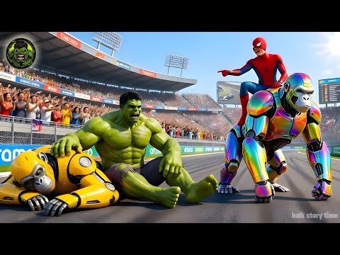 “Hulk vs Spider-Man – The Legendary Epic Gorilla & Shark Racing Championship 🟢🕷️”