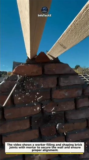 Brick Joint Finishing Technique #Masonry #Construction #Brickwork