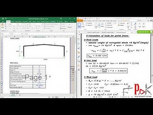 Loads Calculation acting on Frames Systems , using EXCEL Sheets