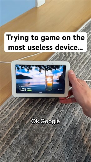 Trying to game on Google Nest Hub… #android #google #techtok