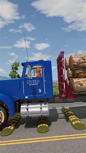 BeamNG.drive Truck and Cars vs Speed Bump Eps592