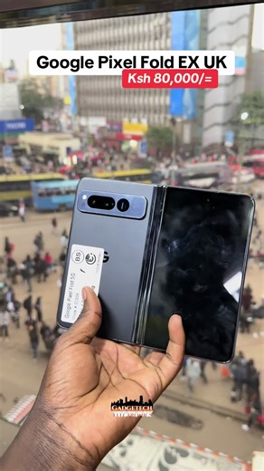 Google Pixel Fold EX UK KSh 80,000/= RAM: 12GB Internal Storage: 256GB Battery: 4821 mAh Main camera: 48 MP 10.8 MP 10.8 MP Front camera: 8 MP Cover camera: 9.5 MP Display: 7.6 inches, Foldable OLED, 120Hz Cover display: 5.8 inches, OLED, 120Hz Processor: Google Tensor G2 Connectivity: Bluetooth 5.2, LTE, 5G, WI-FI Colors: Porcelain, Obsidian OS: Android 13 #google #phone #exuk #used #usedphones #trendingvideo #shop #kenya #trends