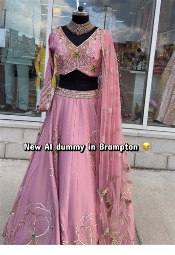 It goes automatically to sell lehnga 😂 just joking this beautiful lehnga can be customised in any color or size Sam Fashion & Designers 📍11645 McVean Dr, Brampton 📲 (905) 913-8999 #Ethnicstore #Brampton #GTA #bridetobe #Weddingwear