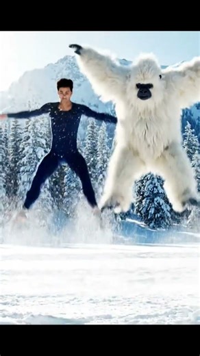 Yeti and a ballerina dancing together #xmas