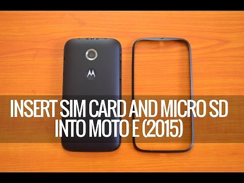 How to Insert SIM Card and Micro SD card into Moto E (2015)
