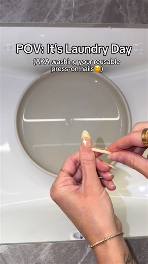 7K views · 1K reactions | 﫧REUSABLE 3H PRESS-ON NAILS﫧 It’s laundry day, press-on nail edition Did you know that you can reuse our salon quality press-on nails? Here’s an easy tutorial to showcase how to wash your press on nails for repeated use. Affordable luxury nail fashion just got so much easier!  #nailgoals #tutorial #reusable #nailtutorial #pressons #nailfashion #pressonnailsets | 3hnails | Facebook