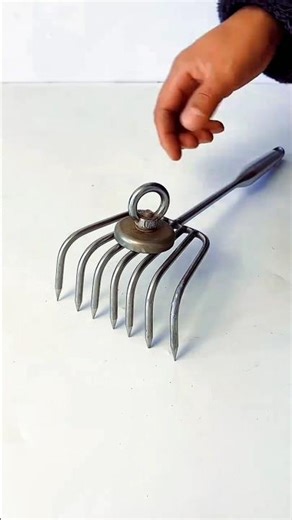 Multi Prong Metal Rake Tool Metal Rake Hand Tool #idea #shorts #rake #multiprong