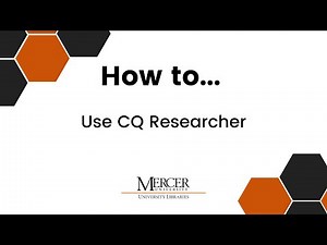 How to Use CQ Researcher