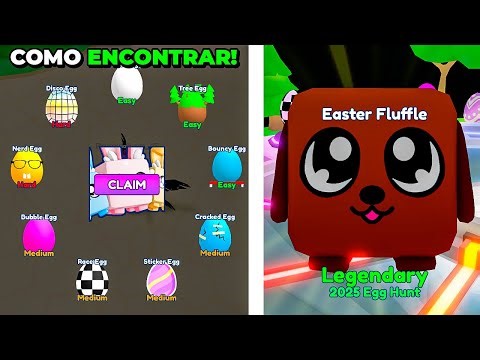 COMO PEGAR TODOS OS OVOS DO EGG HUNT DO BUBBLE GUM SIMULATOR INFINITY!