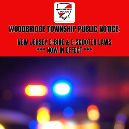 Woodbridge Police Department on Instagram: "WOODBRIDGE TOWNSHIP PUBLIC NOTICE: NEW JERSEY E-BIKE & E-SCOOTER LAWS NOW IN EFFECT New Jersey has enacted new statewide laws regulating electric bicycles (e-bikes) and electric scooters (e-scooters) to improve safety for riders, pedestrians, and motorists. These are now among the strictest e-bike regulations in the country. Any device with a motor that can move on its own is now treated as a motorized bicycle under New Jersey law. LICENSING, REGISTRAT