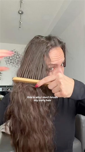 Hermione called and wants her hair back 😭 do you brush your curls? #curlyhair #hairtok #girls