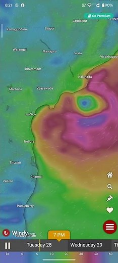 Cyclone "Montha" route #cyclone #montha #cycloneroute #kakinada #bayofbengal #trending
