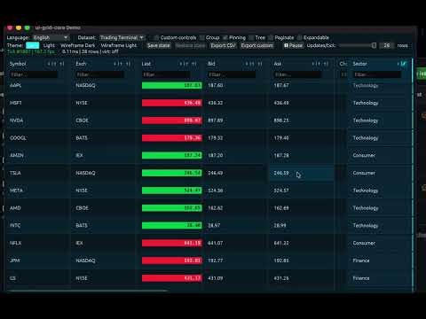 uiGrid - egui - rust - trading terminal demo