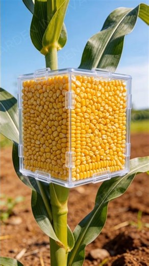 Corn Grew Into a Perfect Cube🌽🌱