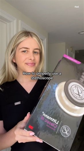 Stephanee Beggs, MSN, RN on Instagram: "#ad How to properly use a stethoscope using my Littmann® Classic III™ Stethoscope. And YES, there is a proper way to use it!! Pick yours up today at Littmann.com @littmannbysolventum #littmannstethoscopes"