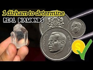 One dirham reveals is real diamond - Simple Coin Test to Identify Real Rough Diamond at Home!