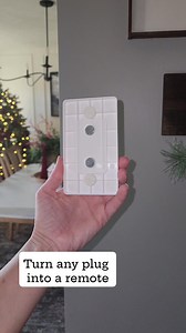 🔗Type christmas for details to send to you This gadget turns any outlet into a wireless remote-controlled wall switch! Simply plug in whatever you want and use the remote for an on & off switch! This is perfect for your Christmas trees this holiday season or any plug-in lighting/small appliance throughoutthe year. The remote has over a 600 foot reach and hangs with adhesive or magnetically (perfect for the fridge) They also have a fun Christmas edition style #diychristmasdecor #lifehacks #chris