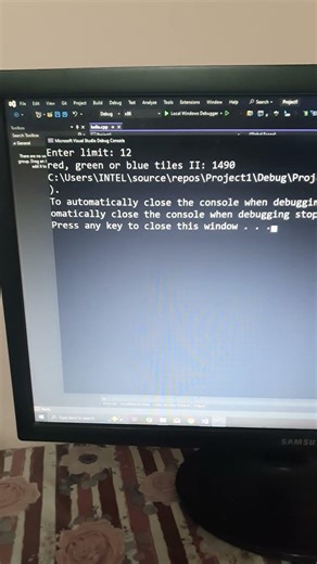 C++ | Euler project 'red, green and blue tiles II' | CodeLearning