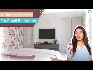 Hidden Dressing Table For Small Bedroom | Dressing Unit Design Ideas for Small Bedroom | DesignCafe