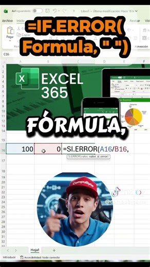 🚀 Tip rápido de Excel 365Oculta errores y mejora tus fórmulas con IFERROR📌 Aprende más en Compubyte