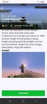 how to download Minecraft mod avarltla armour