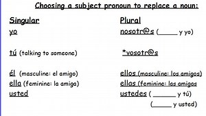 Subject Pronouns & SER