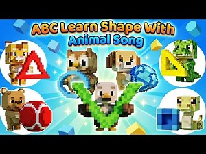 ABC Animals & Shapes 🧩 Minecraft Style 🦁 Learn Letters, Animals & Geometry for Kids