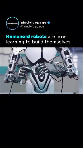 AI I Advice I Artificial Intelligence I Business on Instagram: "You’re not just watching robots work. You’re watching robots build their own future. 🤯🤖 These humanoid robots are being trained to assemble the very components used to create more robots just like them. Not pre-scripted motions. Not rigid factory loops. But adaptive, sensor-driven, real-time coordination that looks eerily… human. Every movement you see relies on: 🧠 Computer vision 🦾 Tactile sensing ⚙️ Micro-adjustments in millis
