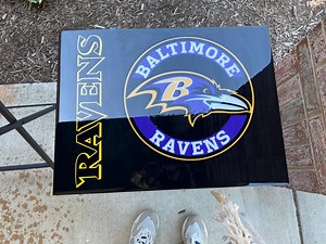 Custom TV Tray: Epoxy Coated Serving Table - Etsy