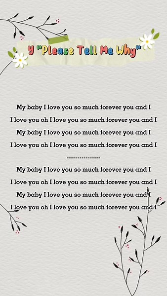 Please Tell Me Why - Lyrics (English) | Y Siong