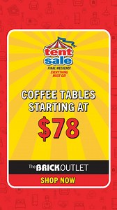 The Brick Outlet Tent Sale ends May 19! Clearance items now up to 70% off. Don't wait—once they’re gone, they’re gone! | The Brick