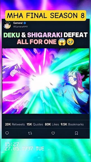 DEKU & SHIGARAKI DEFEAT ALL FOR ONE 😱🥹 | #myheroacademia #edit #mha #amv #anime