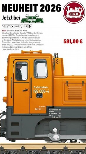 LGB NEW PRODUCT 2026: The diesel locomotive 199 008-4 Press V 10C #ModelRailway #GardenRailway #L...