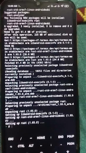 Installing Rust on mobile #termuxcommands #termux