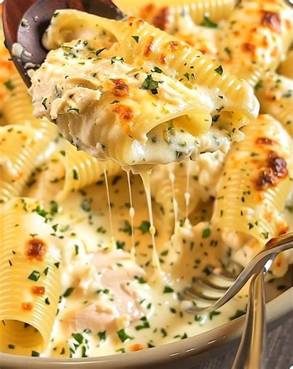 Million Dollar Chicken Alfredo Stuffed Shells  These Million Dollar...