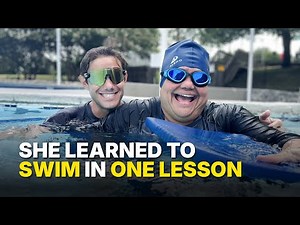 Watch a Complete Beginner Learn How to Swim (Full Lesson with Jonny Rocket)