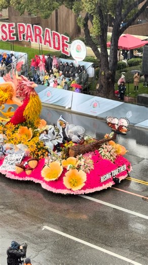 33K views · 15K reactions | Rising Together This powerful float honors resilience, unity, and the strength of community in the face of loss. Featuring a soaring phoenix and vibrant California poppies, Rising Together is a tribute to healing, hope, and the people who come together to rebuild and support one another. A moving reminder that even after devastation, we rise—together. #RoseParade #RisingTogether #CommunityStrength @aes_creative | Rose Parade | Facebook