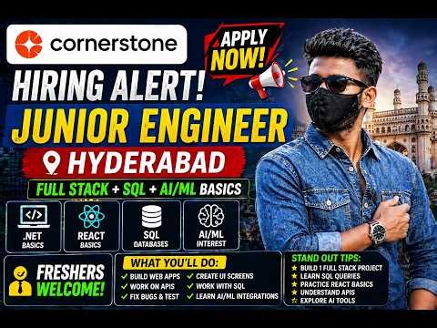 Hyderabad Fresher Job 🚀 Junior Engineer Hiring | Full Stack + AI/ML Role | Apply Now ‪@Jobwaveindia‬