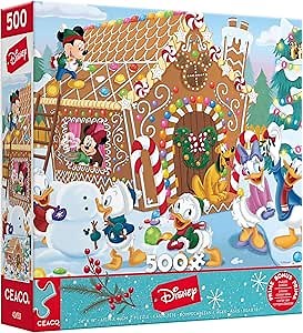 Ceaco - Disney - Holiday - Mickey's Gingerbread House - 500 Piece Jigsaw Puzzle